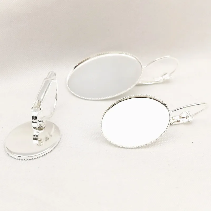 200pcs/lot 13x18mm 18x25mm Earring Settings Brass Silver Plated Oval Blank Drop earrings Cameo base setting accessories Findings
200pcs/lot 13x18mm 18x25mm Earring Settings Brass Silver Plated Oval Blank Drop earrings Cameo base setting accessories Findings