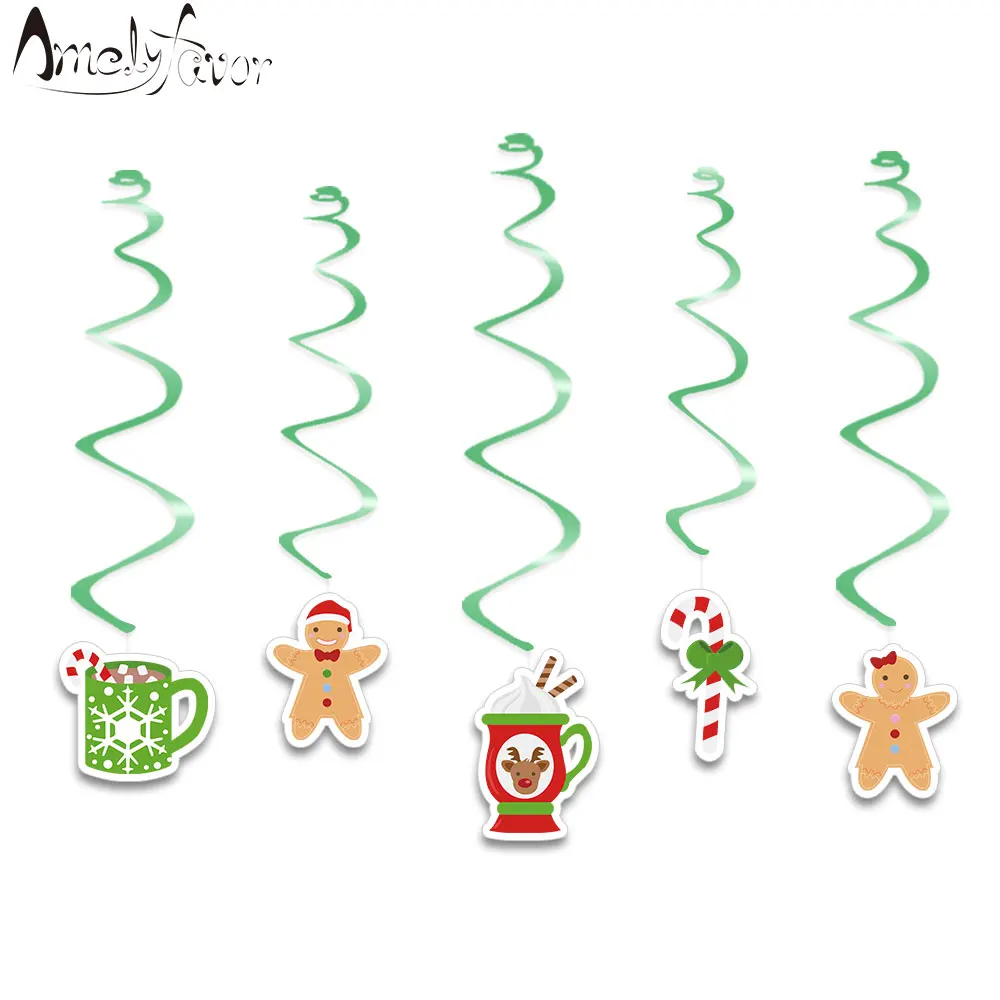 Christmas Theme Series 2 Ceiling Hanging Swirl Decoration Gingerbread Boy Girl Crutch Christmas Party Decorations Supplies
Christmas Theme Series 2 Ceiling Hanging Swirl Decoration Gingerbread Boy Girl Crutch Christmas Party Decorations Supplies