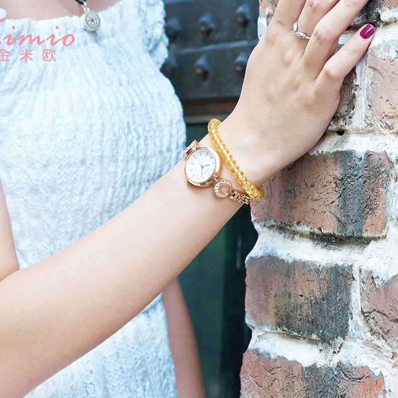 Женские часы KIMIO роскошные женские кварцевые модные наручные со стальным