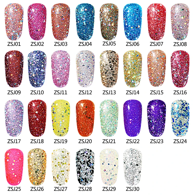 

Elite99 10ml Diamond Glitter UV Gel Varnish Shiny Sequins Soak Off Gel Nail Polish Vernis Semi Permanent Nail Art Manicure Gel