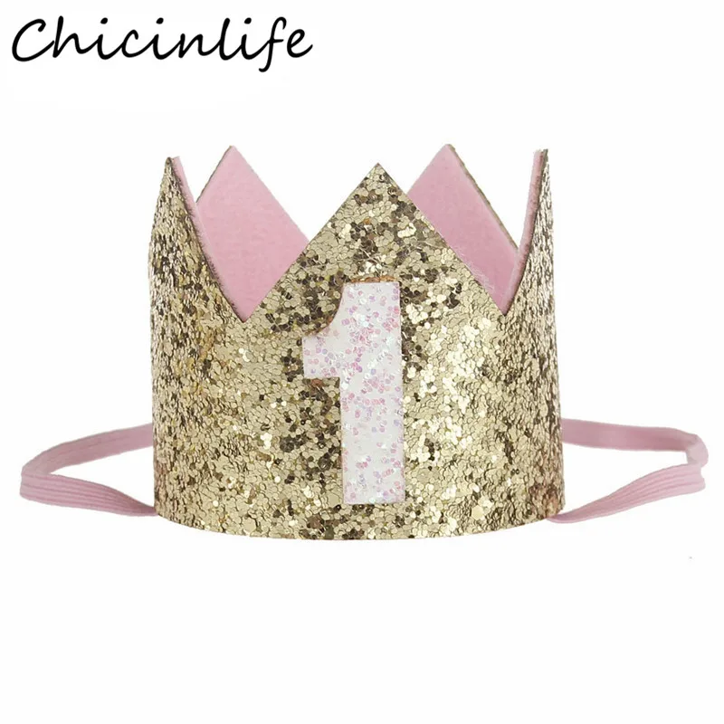 Chicinlife 1 шт. я 2 3 повязка на голову с короной день рождения для мальчиков и девочек