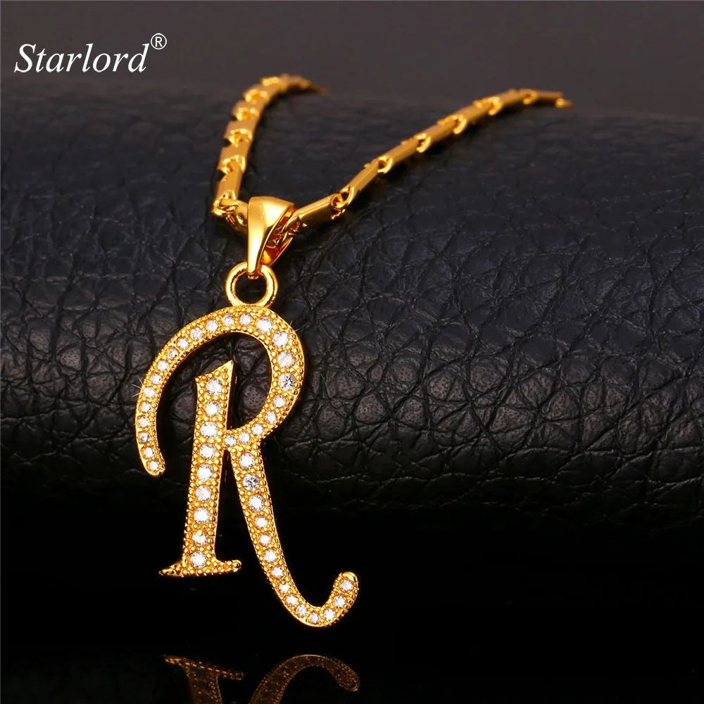Initial R Letter Pendants Necklaces Women/Men Gift Cubic Zirconia Alphabet Jewelry Gold/Silver Color Necklace P1688
Initial R Letter Pendants Necklaces Women/Men Gift Cubic Zirconia Alphabet Jewelry Gold/Silver Color Necklace P1688