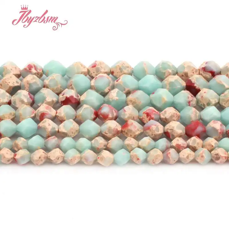 6 8 10mm Round Cube Faceted Green ShouShan Stone Spacer Loose Beads For DIY Necklace Bracelet Jewelry Making 15" Free Shipping |
