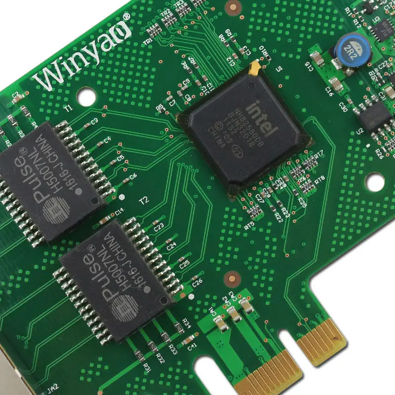 Winyao WY580T PCI-E X1 10/100/1000 Мбит/с двухпортовый гигабитный Ethernet сетевой интерфейс карта 2