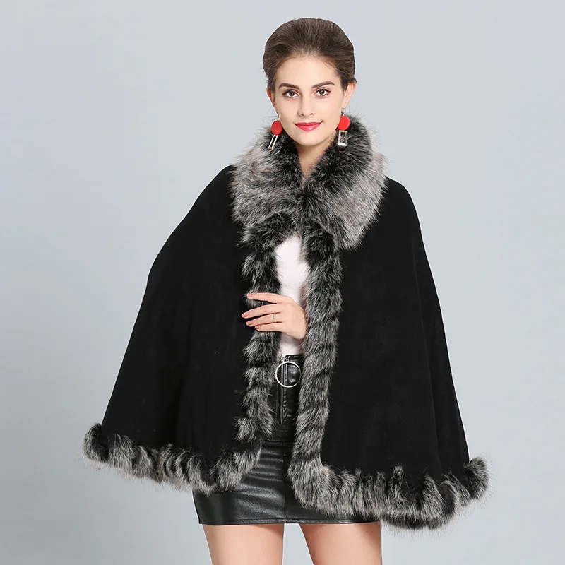 Mingjiebihuo New fashion women's fashion solid temperament wild shawl warm thick comfortable soft loose long fur collar poncho
Mingjiebihuo New fashion women's fashion solid temperament wild shawl warm thick comfortable soft loose long fur collar poncho