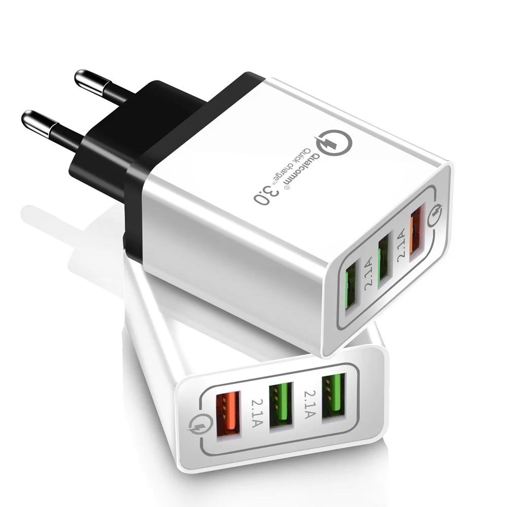 Мобильный телефон с 3 портами USB быстрая зарядка QC 0 настенное зарядное устройство