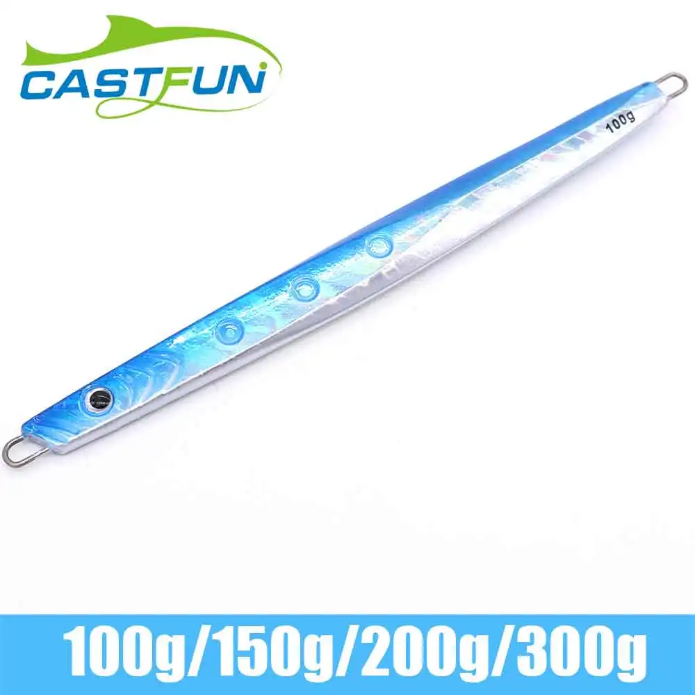 CASTFUN Вертикальная джиг приманка 100 г 150 200 300 1 шт. морская металлическая Жесткий