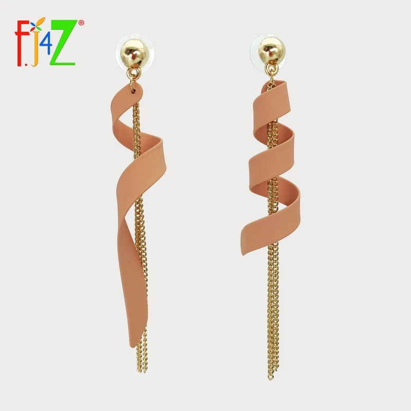 F.J4Z Fashion Korea Design Coating Spiral Tassel Long Drop Earrings Nova Popular Earring for Women Accessories pendientes mujer
F.J4Z Fashion Korea Design Coating Spiral Tassel Long Drop Earrings Nova Popular Earring for Women Accessories pendientes mujer