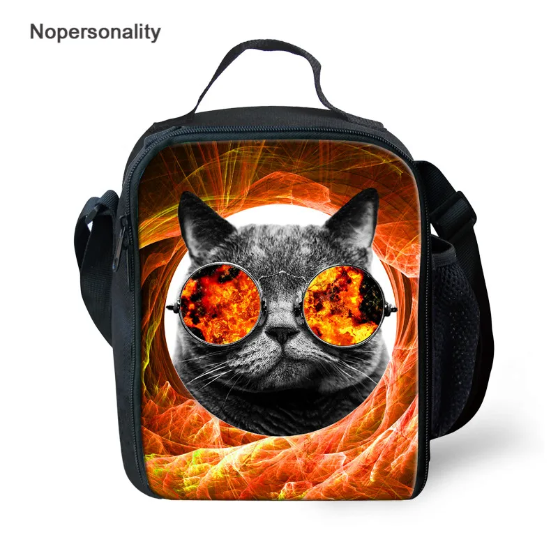 Сумка для обеда Nopersonality милые очки Кот с рисунком для девочек, переносной Ланчбокс с изоляцией, милый 3D кошка, сумки для еды для женщин 
Сумка для обеда Nopersonality милые очки Кот с рисунком для девочек, переносной Ланчбокс с изоляцией, милый 3D кошка, сумки для еды для женщин