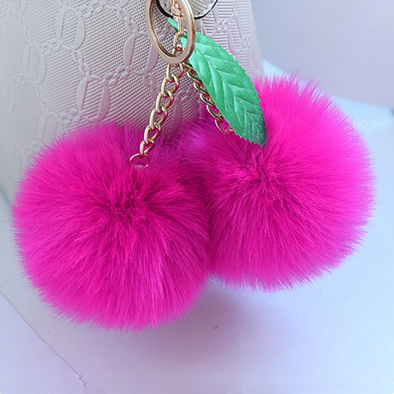 Fashion Pompom Faux Rex Rabbit Fur Ball Cherry Keychain Woman Bag Charms Pom Pom Car Keyring Man Trinket Party Key Ring Chain
Fashion Pompom Faux Rex Rabbit Fur Ball Cherry Keychain Woman Bag Charms Pom Pom Car Keyring Man Trinket Party Key Ring Chain