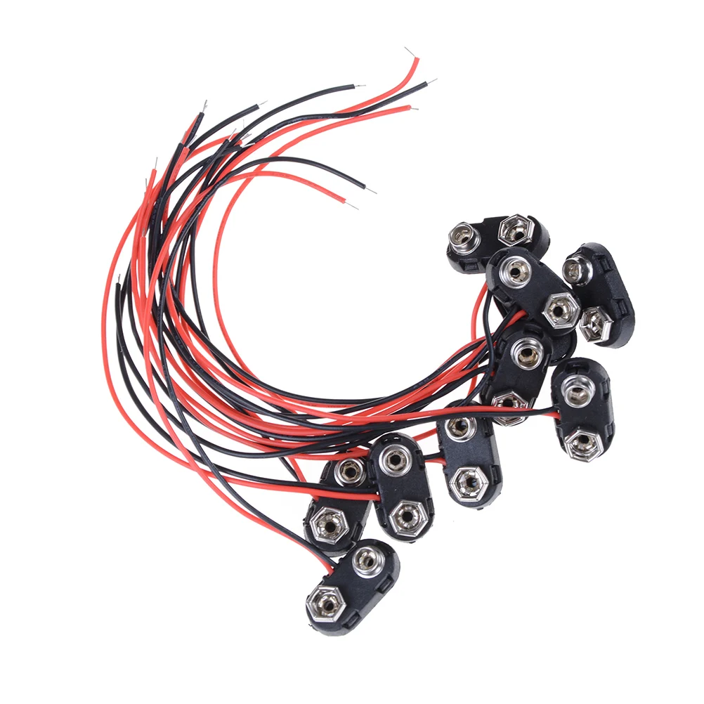 ZLinKJ 10pcs T Type 9V 15cm Battery Snap Connector clip Lead Wires holder long wire lead
ZLinKJ 10pcs T Type 9V 15cm Battery Snap Connector clip Lead Wires holder long wire lead