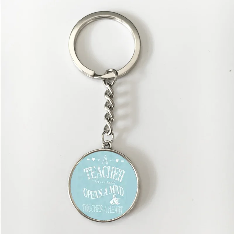 SUTEYI A great master takes a hand opens mind and Round glass long chain keychain Teacher's Day gifts Pendant jewelry | Украшения и