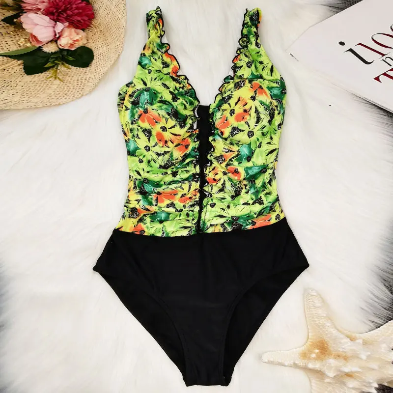 Ruffle Womens Padded Bikini Swimming Costume Backless One Piece Swimsuit Floral Print Monokini Swimwear Beachwear
Ruffle Womens Padded Bikini Swimming Costume Backless One Piece Swimsuit Floral Print Monokini Swimwear Beachwear