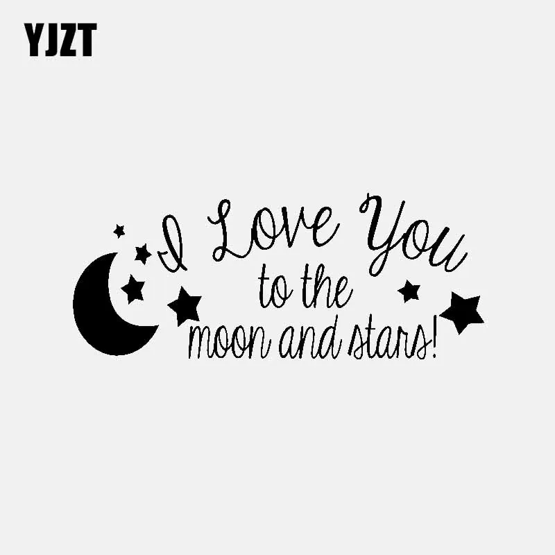 YJZT, 15,2 см * 6,2 см, Виниловая наклейка с надписью «I Love You To The Moon And Stars», художественная наклейка для автомобиля, цвет черный/серебристый
YJZT, 15,2 см * 6,2 см, Виниловая наклейка с надписью «I Love You To The Moon And Stars», художественная наклейка для автомобиля, цвет черный/серебристый