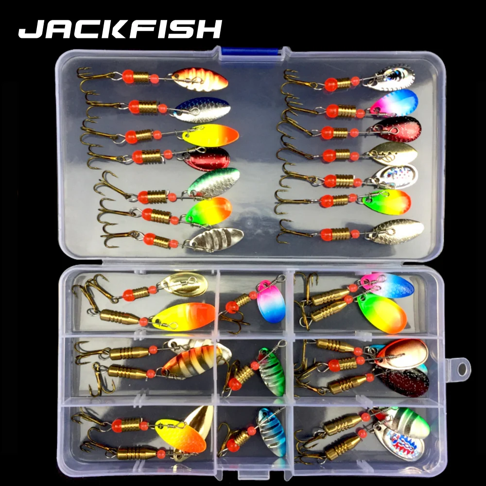 JACKFISH Spoon Lure Set Hard Bait Spinner Fishing Lure fishing tackle Atificial Bait with hook pesca Bass Lure Metal Sequin Bait
JACKFISH Spoon Lure Set Hard Bait Spinner Fishing Lure fishing tackle Atificial Bait with hook pesca Bass Lure Metal Sequin Bait