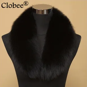 Faux fox fur collar women 2018 black feather for winter overcoat jacket warm Black Collar B382 |