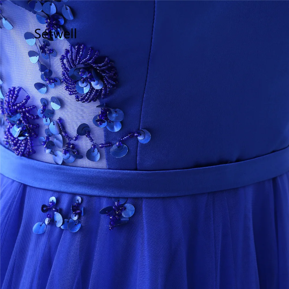 Setwell Graceful Royal Blue Evening Dress Sexy Spaghetti Backless Sweep Train A-line Appliqued Sequined Evening Dresses
Setwell Graceful Royal Blue Evening Dress Sexy Spaghetti Backless Sweep Train A-line Appliqued Sequined Evening Dresses
