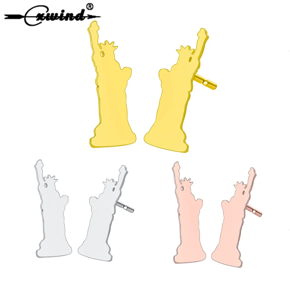 Cxwind Stainless Steel Statue of Liberty Stud Earrings for Women Girls New York Earring Jewelry gaia earrings Accessories Gifts
Cxwind Stainless Steel Statue of Liberty Stud Earrings for Women Girls New York Earring Jewelry gaia earrings Accessories Gifts
