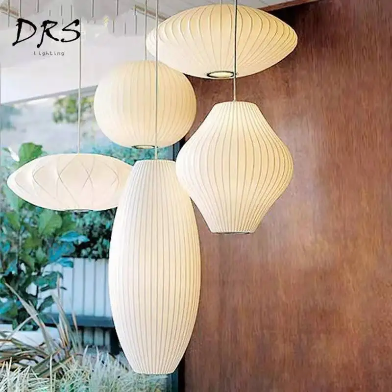 Japanese UFO Cloth Pendant Lights for Living Room New Chinese Bedroom Hanglamp Lustre Suspension Hanging Lampadario Fixture | Лампы и