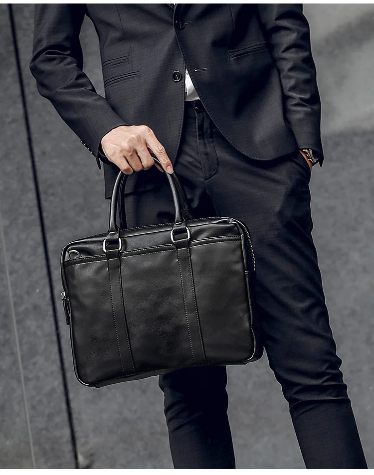 2019 промоакция Простой деловой мужской портфель кожаная сумка для ноутбука