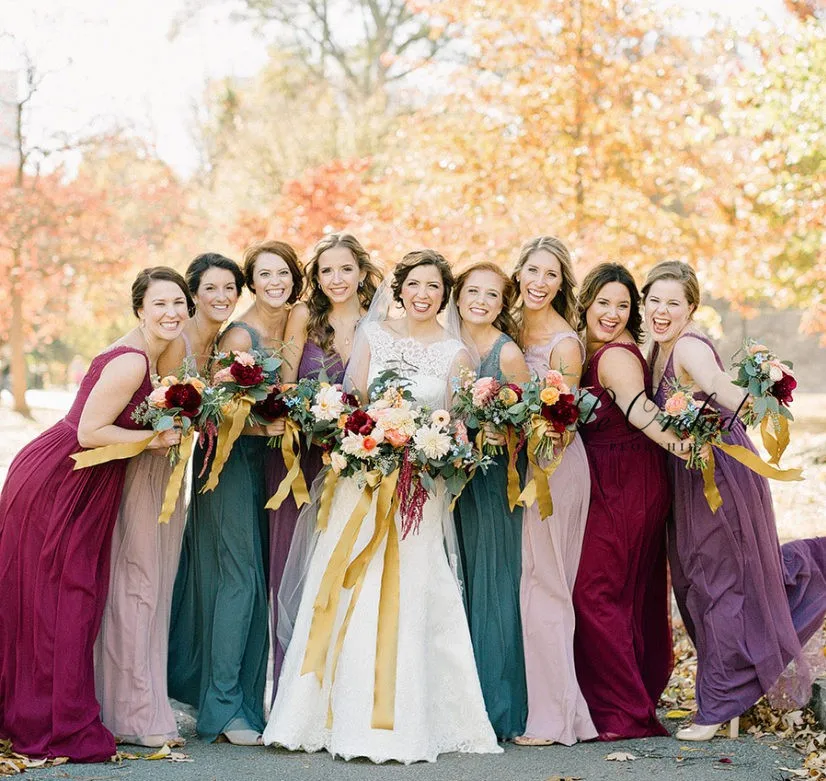 PEORCHID Lace Chiffon Pink/Burgundy Bridesmaid Dress For Guest Wedding Party Gowns Long Damas De Honor Vestidos Woman 2019 | Свадьбы и