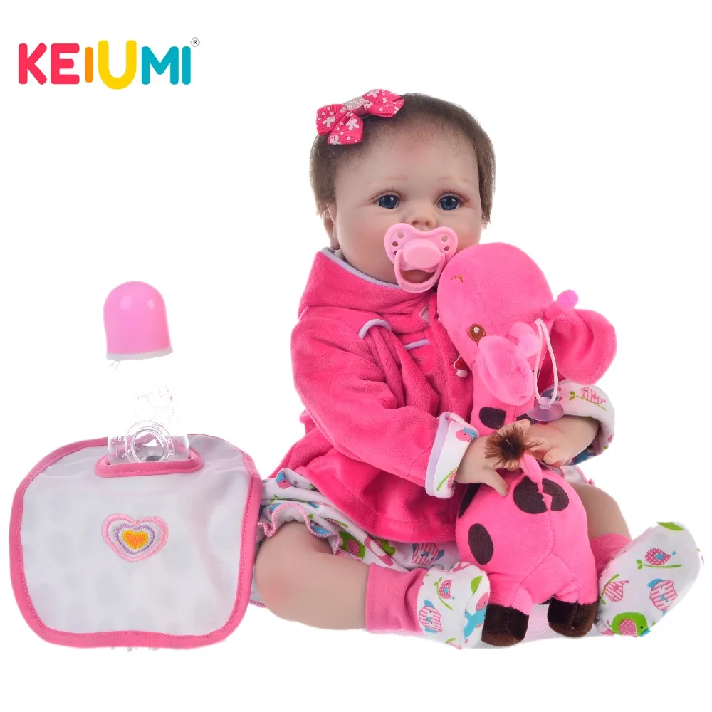 KEIUMI 22'' 55 cm Newborn Doll With Cloth Body Vinyl Girl Toy Lifelike Reborn Baby Doll Cloth Body For Kids Christmas Gifts
KEIUMI 22'' 55 cm Newborn Doll With Cloth Body Vinyl Girl Toy Lifelike Reborn Baby Doll Cloth Body For Kids Christmas Gifts