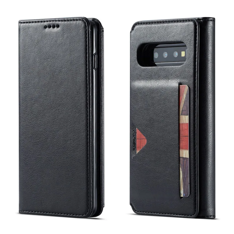 Чехол для Samsung Galaxy S9/S10 Plus/S10e Роскошный кожаный бумажник в стиле ретро кредитница