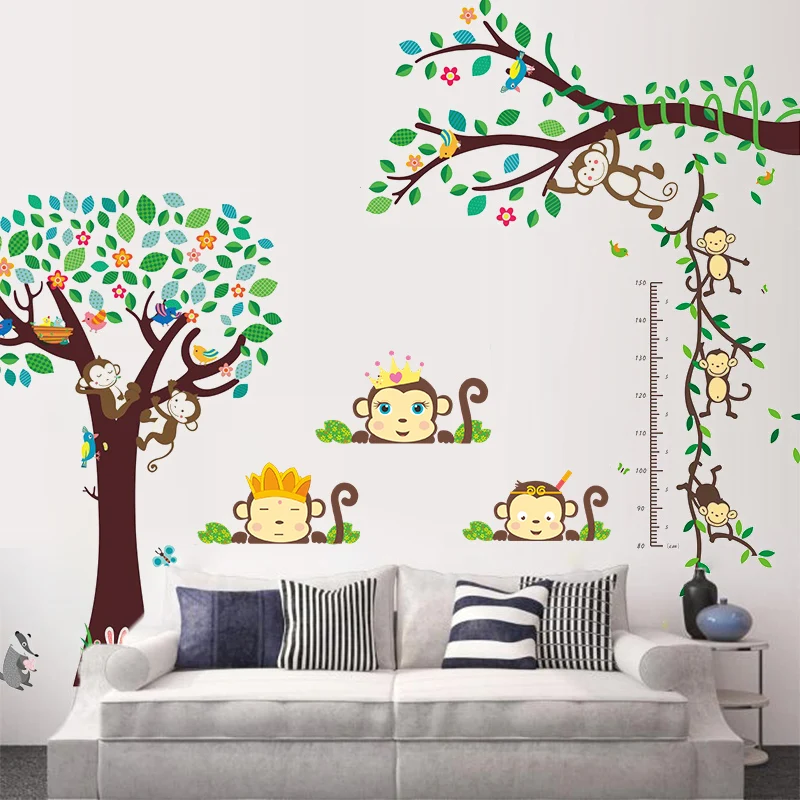 Jungle Monkey Tree Animlas Forest Wall Sticker Decorative Poster For Kids Baby Nursery DIY Home Decor Decal Mural Children Gift
Jungle Monkey Tree Animlas Forest Wall Sticker Decorative Poster For Kids Baby Nursery DIY Home Decor Decal Mural Children Gift