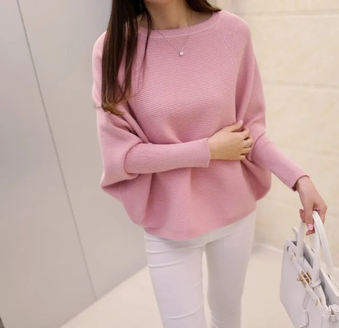 2019 Korean women's low collar Loose Batwing Sleeve Sweater solid size sweater pullover female Knitted Jumper Tops Outwear 895
2019 Korean women's low collar Loose Batwing Sleeve Sweater solid size sweater pullover female Knitted Jumper Tops Outwear 895