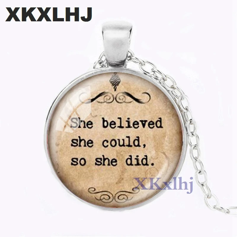 XKXLHJ christian jewelry lnspirational Jesus Vintage Chain Necklace Faith Bible Pendant She believed she could,so she did.
XKXLHJ christian jewelry lnspirational Jesus Vintage Chain Necklace Faith Bible Pendant She believed she could,so she did.