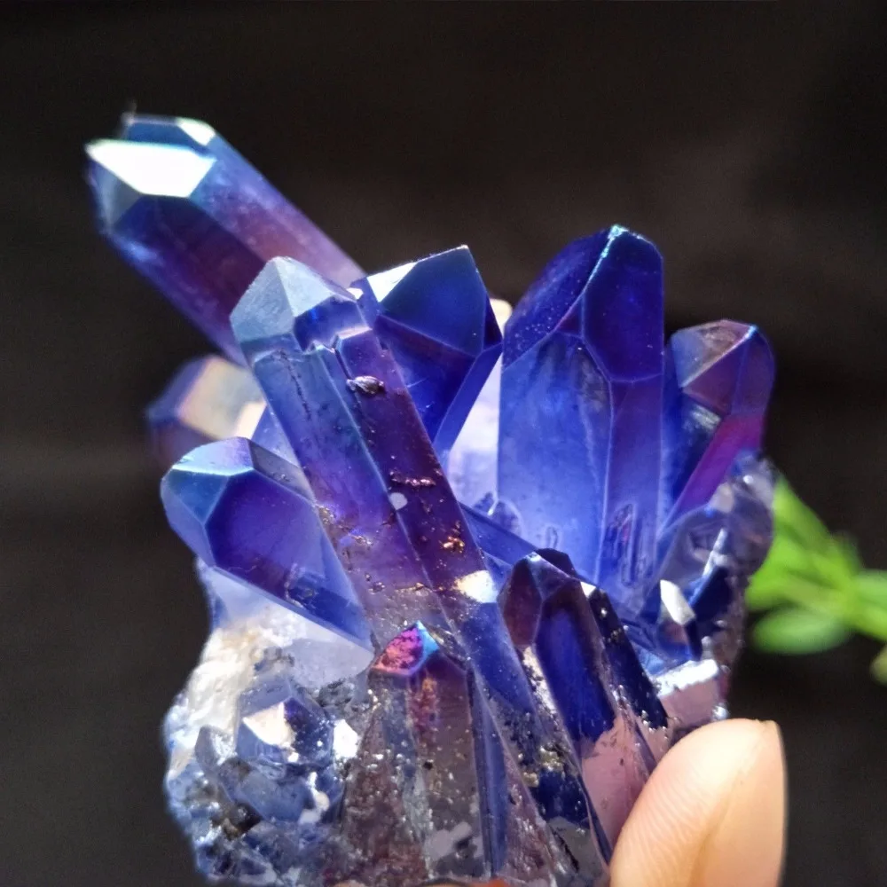 Blue Aura Quartz Crystal Titanium Bismuth Silicon Cluster Rainbows Natural Stones and Minerals
Blue Aura Quartz Crystal Titanium Bismuth Silicon Cluster Rainbows Natural Stones and Minerals
