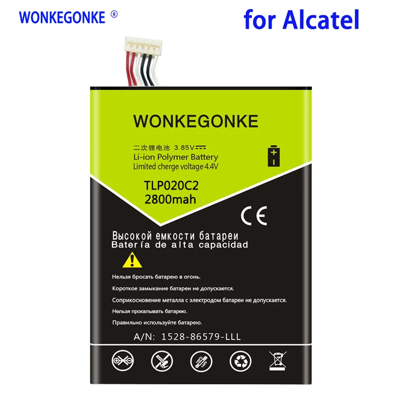 Аккумулятор WONKEGONKE 2800 мАч TLP020C2 для телефона Alcatel One Touch Idol X 6040 6040A 6040D
Аккумулятор WONKEGONKE 2800 мАч TLP020C2 для телефона Alcatel One Touch Idol X 6040 6040A 6040D