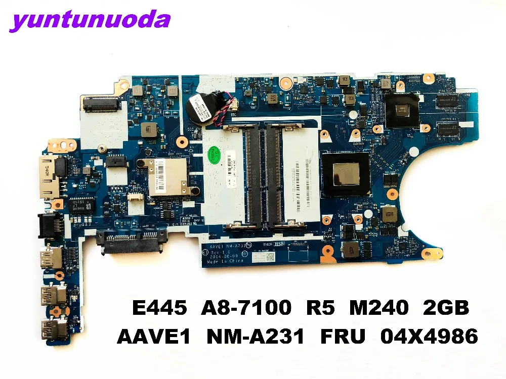Original for Lenovo E445 laptop motherboard E445 A8-7100 R5 M240 2GB AAVE1 NM-A231 FRU 04X4986 tested good free shipping
Original for Lenovo E445 laptop motherboard E445 A8-7100 R5 M240 2GB AAVE1 NM-A231 FRU 04X4986 tested good free shipping