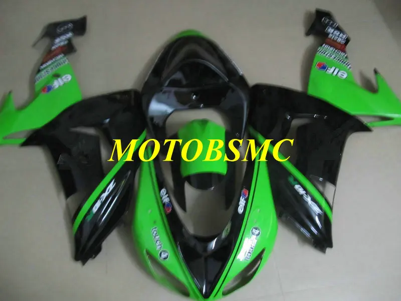 Обтекатель мотоцикла комплект для KAWASAKI Ninja ZX10R 06 07 ZX 10R 2006 2007 zx10r ABS пластик зелено