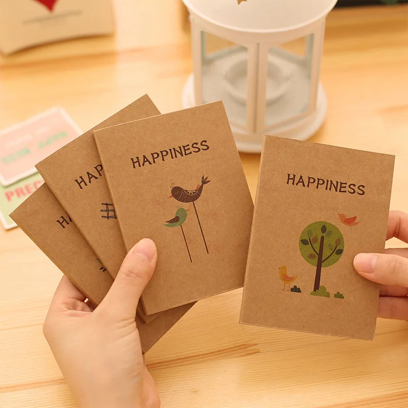4pcs/lot 12.5*9cm mini diy cute vintage birds and flower kraft notepad Happiness blank notebook planners
4pcs/lot 12.5*9cm mini diy cute vintage birds and flower kraft notepad Happiness blank notebook planners