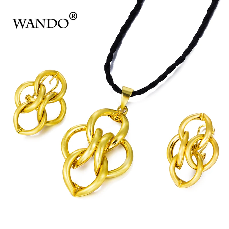 WANDO India Bridal jewelry sets for women Necklace earrings pendant Gold-color Wedding garment accessories Ethiopian JewelryWS52
WANDO India Bridal jewelry sets for women Necklace earrings pendant Gold-color Wedding garment accessories Ethiopian JewelryWS52