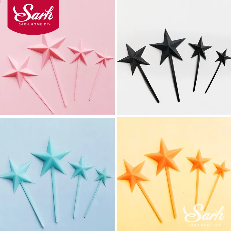 Pink Yellow Black Blue Stars Cake Toppers Happy Birthday Decoration for Wedding Valentines Day Party Supplies Baking Lovely Gift
Pink Yellow Black Blue Stars Cake Toppers Happy Birthday Decoration for Wedding Valentines Day Party Supplies Baking Lovely Gift