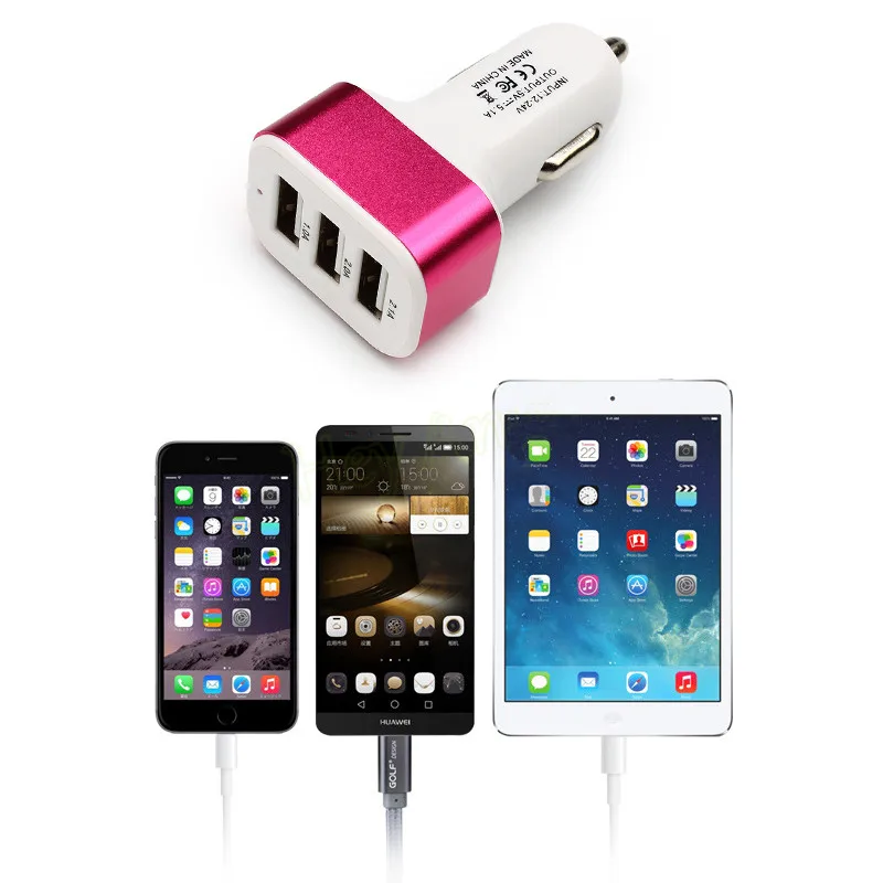 Triple USB Universal Car Charger 3 Port Car-charger Adapter Socket 2A 2.1A 1A Car Styling USB Charger For iPhone Samsung LG
Triple USB Universal Car Charger 3 Port Car-charger Adapter Socket 2A 2.1A 1A Car Styling USB Charger For iPhone Samsung LG
