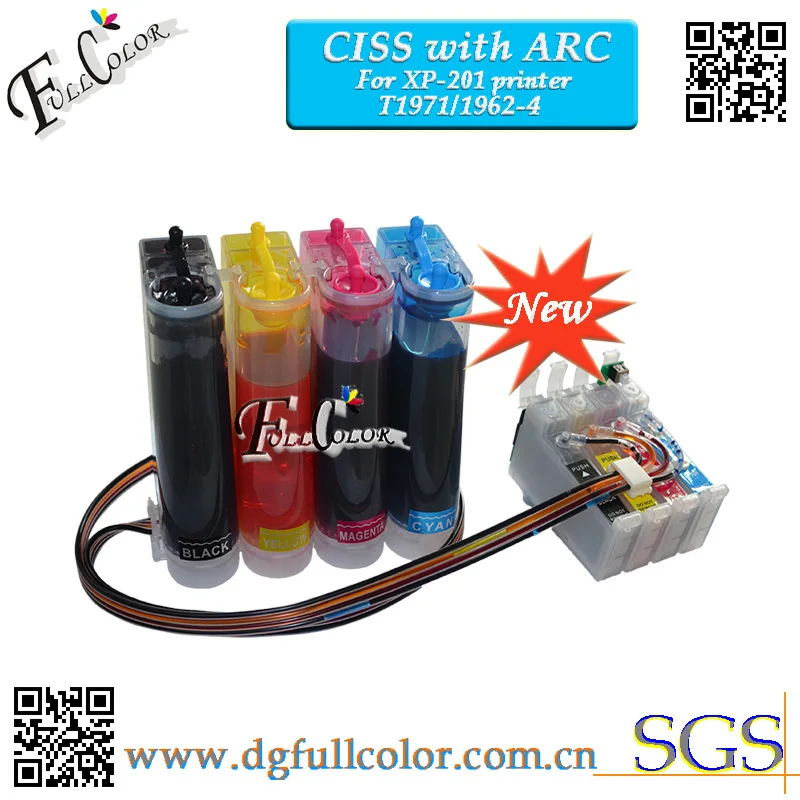 For xp201 CISS Ink System With ARC CHIP for xp-201 Printer CISS T1971 T1962 T1963 T1964
For xp201 CISS Ink System With ARC CHIP for xp-201 Printer CISS T1971 T1962 T1963 T1964