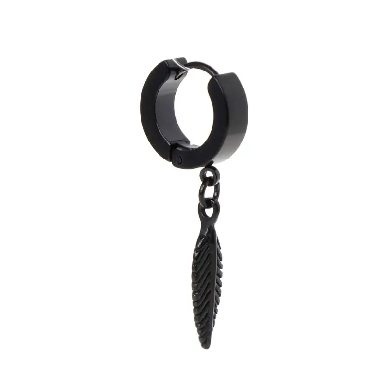 1pc Punk Earrings Fashion Feather Pendant Personality Titanium Steel Buckle Women Men Jewelry Decoration Charms Male Gift
1pc Punk Earrings Fashion Feather Pendant Personality Titanium Steel Buckle Women Men Jewelry Decoration Charms Male Gift