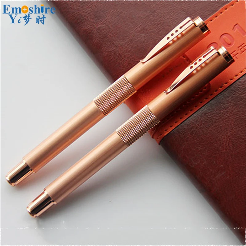 Creative Ballpoint Pens Stationery Ballpen Gel Pen Oily Black/Blue Refill 0.7 Full Metal Rose Gold Top Brand Stationery P267
Creative Ballpoint Pens Stationery Ballpen Gel Pen Oily Black/Blue Refill 0.7 Full Metal Rose Gold Top Brand Stationery P267