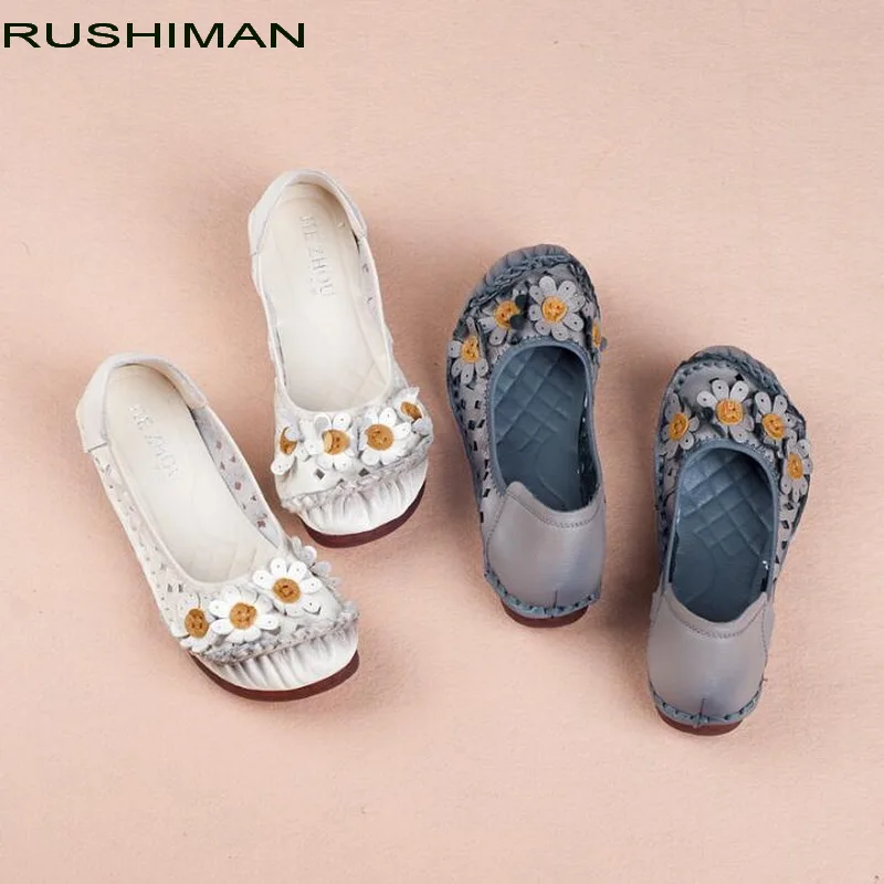 2021 Summer Breathable Genuine Leather Hole Shoes Comfortable Handmade Women's Sandals Flat With Comfortable Retro Single Shoes
2021 Summer Breathable Genuine Leather Hole Shoes Comfortable Handmade Women's Sandals Flat With Comfortable Retro Single Shoes