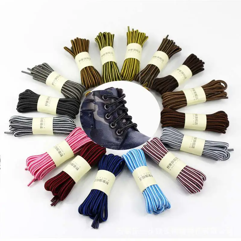 

Круглые шнурки в полоску, длина 70 см, 90 см, 120 см, 150 см, уличные, 18 цветов, шнурки для ботинок, 1 пара, популярные, двухцветные, спортивные