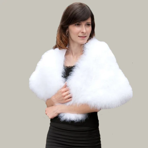 LIYAFUR Women's Real Genuine Ostrich Fur Wedding Bride Bridesmaid Cape Wraps Shrug Poncho Stole
LIYAFUR Women's Real Genuine Ostrich Fur Wedding Bride Bridesmaid Cape Wraps Shrug Poncho Stole