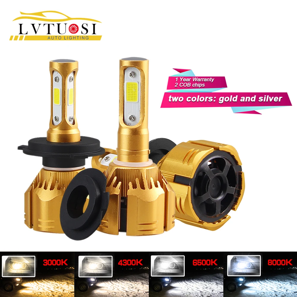 Лампы для автомобильных фар H7 H1 светодиодный H11 H8 H9 9005 9006 880 H3 H4 HB3 HB4 LED 9007 9004 H13 3000K