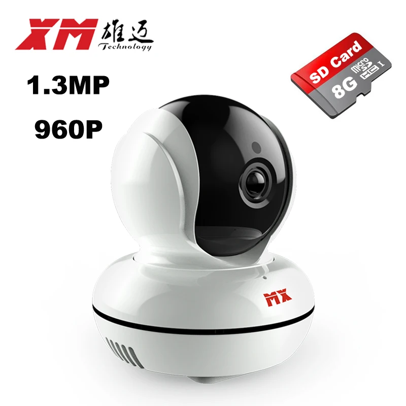 XM IP Сетевая камера видеонаблюдения + 8 Гб мини Wifi наблюдения безопасности видео