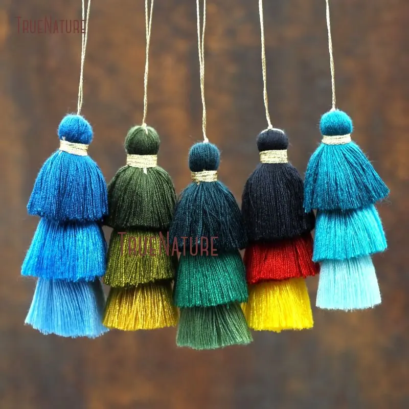 Colorful Ombre Tassel Stack Earrings Layered Silk Cotton 3 Layered Necklace Charm Long Tassel 3.2 inch PM8775
Colorful Ombre Tassel Stack Earrings Layered Silk Cotton 3 Layered Necklace Charm Long Tassel 3.2 inch PM8775
