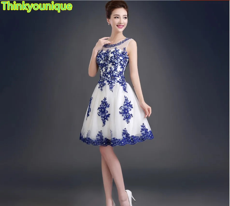 2019 Blue and WhiteParty Gowns Short Evening dresses vestidos de festa Robe de soiree Abiti da sera Real Picture TK1472
2019 Blue and WhiteParty Gowns Short Evening dresses vestidos de festa Robe de soiree Abiti da sera Real Picture TK1472
