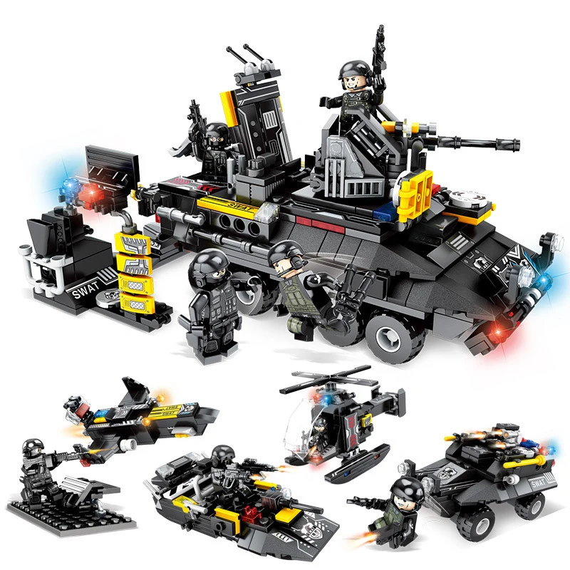 4 in 1 Police SWAT Building Blocks Enlighten Bricks Toys City Toys Educational Bricks Toys For children Gift
4 in 1 Police SWAT Building Blocks Enlighten Bricks Toys City Toys Educational Bricks Toys For children Gift