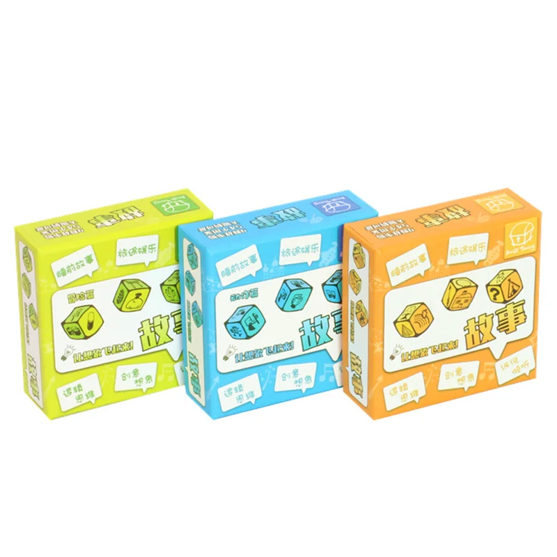 3 Kinds DIY Telling Story Dice Set Puzzle Board Game Family/Party/Friends Parents with Children Funny Imagine Magic Toys
3 Kinds DIY Telling Story Dice Set Puzzle Board Game Family/Party/Friends Parents with Children Funny Imagine Magic Toys